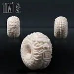 TIM猛犸象牙手工精雕獸龍扣螭龍卡子卡環計數器星月菩提佛珠配飾