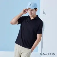 在飛比找momo購物網優惠-【NAUTICA】男裝 素色百搭短袖POLO衫(黑色)