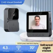 4.3"LCD Intercom Video Door Bell Phone Camera+Monitor Home Office SecuritySystem