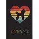 Notebook: Poodle Gifts Present for Pet Owner Silhouette Blank Lined Notebook for Dog Mom Dad Cool Gift Idea for Men Women Kids J