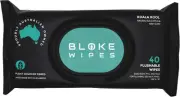 Bloke Wipes Flushable Wipes For Men (1 Pack, 40 wipes) Mint & Eucalyptus Scen...