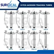 8 Pcs Jackson Trachea Tubes Set Surgical Size 5,6,7,8,9,10,11,12 German Grade