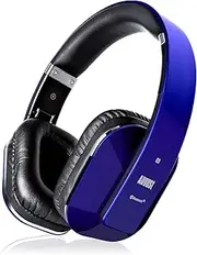 Wireless Bluetooth Headphones- August EP650 -Over Ear Headphones aptX Low Latency NFC Rich Bass Clear Sound 30 Days Stand by High-Performance Comfort Headset for PC Laptops Mobile Phones Tablets Blue