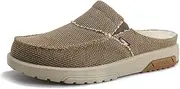 [UPIShi] Men's Arch Support Orthopedic Plantar Fasciitis Relief Slippers Canvas House Indoor Outdoor Slip On Loafers Non-Slip Casual Shoes