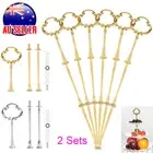 2 Sets Cake Stand Fitting 3 Tier Heavy Gold Handle Hardware High Tea For Plates