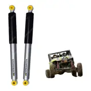 2x Rear 50mm Lift RAW 4x4 Predator Silver Shocks for Ford Ranger PX I & II