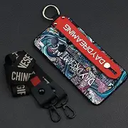 Phone Case Compatible with Tecno Camon40 Premier/CM8, Shockproof Wristband Kickstand Anti-Knock Protective Graffiti Fashion Design Personality
