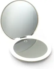 Ilios Lighting LED Compact Mirror with Light and 1X and 10X Magnifying Mirror...