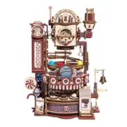 3D Wooden Chocolate Factory Marble Run Puzzle Toy, 420 Pcs DIY Assembly Kit