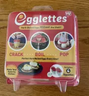 Egglettes 4 Pack Hard-Boiled Eggs Without Egg Shell "AS SEEN ON TV" New