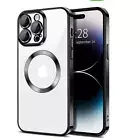 For iPhone 16 15 14 13 12 11 Plus Pro Max Magsafe Case Magnetic Case Shockproof