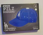 MLB Los Angeles Dodgers Baseball Hat 3D Paper Puzzle 28 Piece Cap Licensed NEW