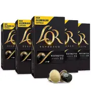 L'OR Espresso Pods, 50 Capsules Ristretto, Single Cup Aluminum Coffee Capsules C