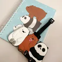 在飛比找蝦皮購物優惠-官方 We Bare Bear Miniso 筆記本和名牌