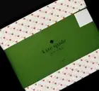 Kate Spade Full Sheet Set Cotton Percale PINK Hearts on White FULL Sheets NWT
