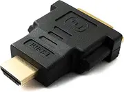System-S DVI D Adapter 24+1 Female to HDMI 1.4 Standard Male Gold Plated 2K 30Hz Full HD 144Hz Cable