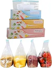iasail 20pcs Reusable Storage Bags,Reusable Food Storage Bags,Reusable Freezer Bags Food Container,Stand Up Extra Thick Leakproof Reusable food Bags