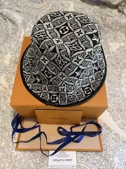 LOUIS VUITTON Since 1854 Jacquard Bob Bucket Hat COTTON Women Sz Small NWT Navy