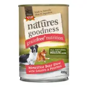 Natures Goodness Grain-Free Dog Food 400g – 12 Pack | Homestyle Beef Stew