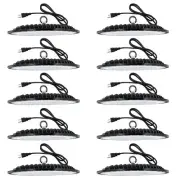 10Pack UFO LED High Bay Light 50000lm 6000K IP65 For Warehouse Factory Barn Shop