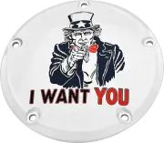 CUSTOM ENGRAVING 2007 FXST Softail Harley Davidson 7 TC DERBY COVER UNCLE SAM CH