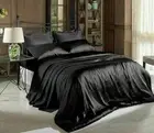 4 Piece Silk Like Comforter Cover, Ultra Soft and Breathable Sheet Bedding Set