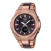 BABY-G G-MS MSG-W200CG-5AJF Women's Solar Radio Watch Pink Gold Metal Quartz