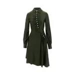 [RABANNE] RABANNE Stretch viscose draped mini dress Woman 40 40 Green