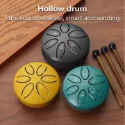 3 Inch 6 Notes Steel Tongue Drum Mini Handpan with Drum Mallet for Yoga Q9Q5