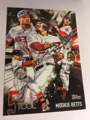 2017 Topps Five Tool Jumbo 5x7 Mookie Betts Red Sox 5T6 #’d 04/49