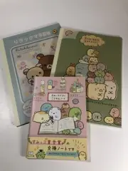 San-X Lot of 3 Rilakkuma Korilakkuma Sumikko Gurashi Notebooks Booklet NEW