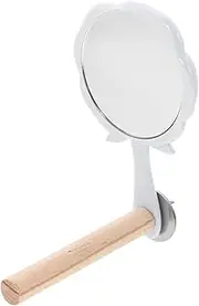 VERDANVERSE Bird Perch for Birds with Mirror Wooden Parrot Stand Funny Perch for Enriching Chic Decoration for Cages and Desktops