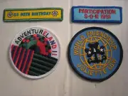Girl Scout Patches; 80th Birthday; Juliette Low World Friendship; Adventureland