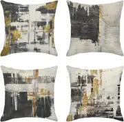 Throw Pillow Covers Home Decor Set of 4 16" x 16" (Pack of 4) Abstract Art