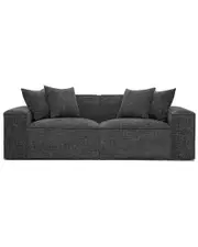 TOV Furniture Mindy Chenille Basketweave Modular Loveseat
