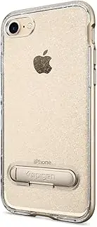Spigen Crystal Hybrid Glitter iPhone 7 / iPhone 8 Case with Flexible Inner Casing and Reinforced Hard Bumper Frame for Apple iPhone 7 (2016) / iPhone 8 (2017) - Gold Quartz
