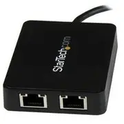 StarTech Dual USB Type-C to GbE Adapter with USB port - US1GC301AU2R