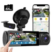 Z-Edge T3P 4K Dash Cam Front and Rear, 4K 2160P+1080P Front and Inside, 5K Fr...