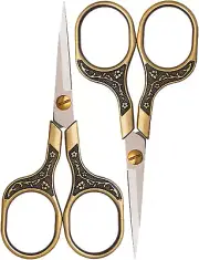 Mini Scissors Stainless Metal Handle 2 Pack Office School Classroom Student Teac