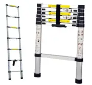 Portable Telescopic Ladder 2.0m Carry Bag Aluminium Extension RV Caravan