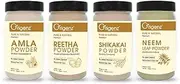 Origenz Premium Amla Reetha Shikakai Neem Powder Combo Pack for Healthy Hair (Pack of 4 X 100gm)