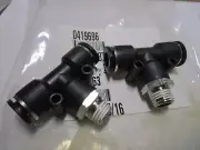 3/8" Tube x 1/4" Male NPT Nylon Push-to-Connect Branch Tee QTY 2