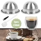 2PCS Stainless Steel Refillable For Nespresso Vertuo Coffee Filter Capsules AU