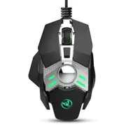 J200 7 Keys Programmable Wired E-Sports Mechanical Mouse With Light (Black)