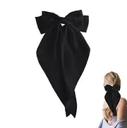 Bow Clips - Ribbon Hair Barrettes - Non Slip Claw Clips - Aesthetic Hair Bows Large Claw Clips Hair Barrettes With Long-Tail For Thick Thin Curly Hair