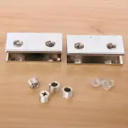 2pcs Square& Rectangular Shape Adjustable Glass Clamp Shelf