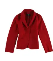 MaxMara Womens Hidden-Snap Three Button Blazer Jacket, Red, Medium