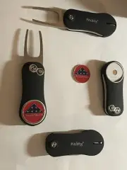 (1) Pitchfix Golf Switchblade Divot Tool Hybrid 2.0 & Folds Of Honor Golf Marker