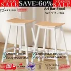 Artiss Bar Stools 2x Kitchen Counter Wooden Dining Chairs Ari Barstool Oak New