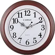 OSTAR Silent Rustic Wall Clock, Battery Operated, Vintage 12 Inch Round Clock, Living Room Bedroom Kitchen Wall Decor